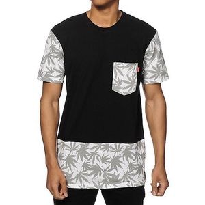 ASPHALT YACHT CLUB x SNOOP DOGG REFLECTIVE PRINT BLOCK T-SHIRT - BLACK